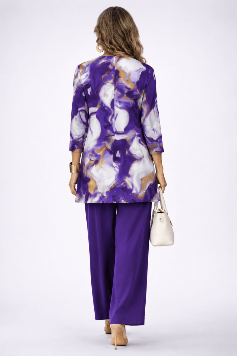 Rafaela™ | Conjunto de 3 Peças Roxo e Branco - | Benedita Lisboa