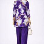 Rafaela™ | Conjunto de 3 Peças Roxo e Branco - | Benedita Lisboa