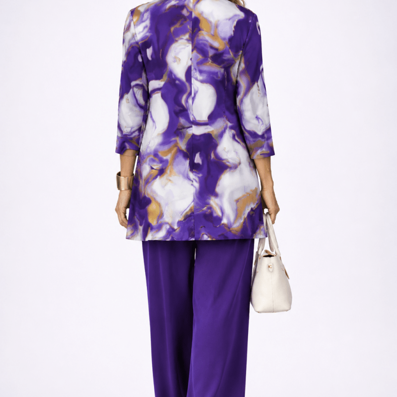 Rafaela™ | Conjunto de 3 Peças Roxo e Branco - | Benedita Lisboa