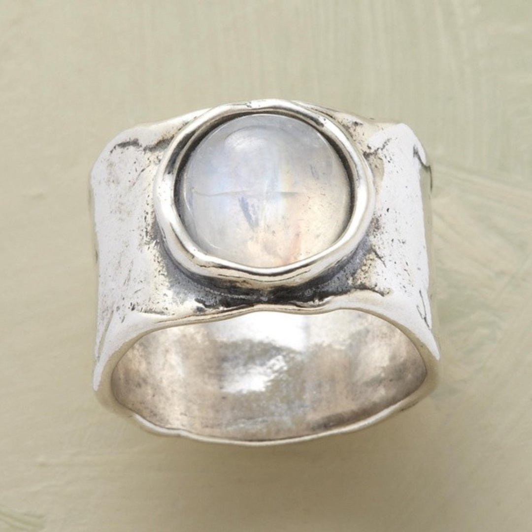 Reyes - Anel Boho de Pedra Lunar - Joyería | Benedita Lisboa