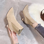Rita™ | Botas com plataforma em camurça - | Benedita Lisboa