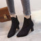 Rita™ | Botas com plataforma em camurça - | Benedita Lisboa