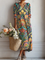 Rita™ | Vestido Boho Longo Azul Estampado Multicolor - Vestido | Benedita Lisboa