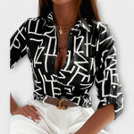 Romina™ | Blusa de gola clássica - | Benedita Lisboa