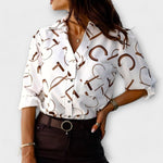 Romina™ | Blusa de gola clássica - | Benedita Lisboa