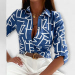 Romina™ | Blusa de gola clássica - | Benedita Lisboa