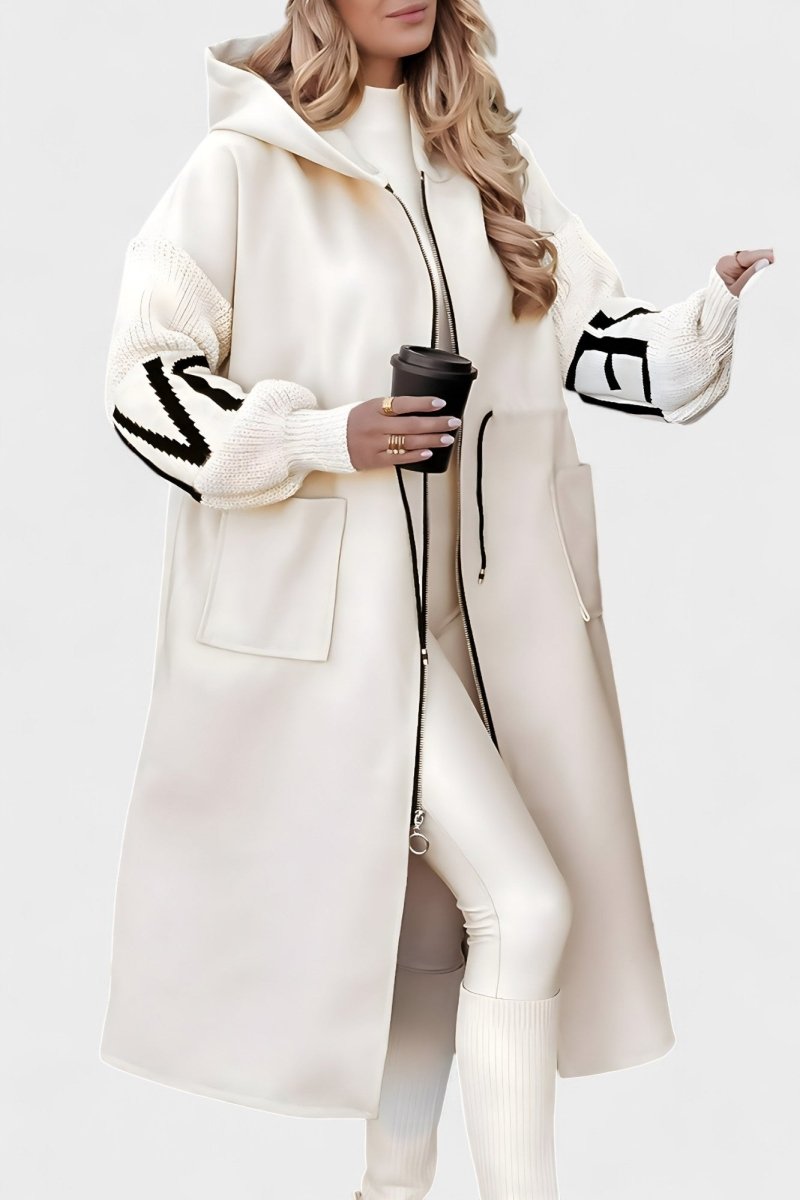 Rosa™ | Casaco - cardigan elegante com capuz - | Benedita Lisboa