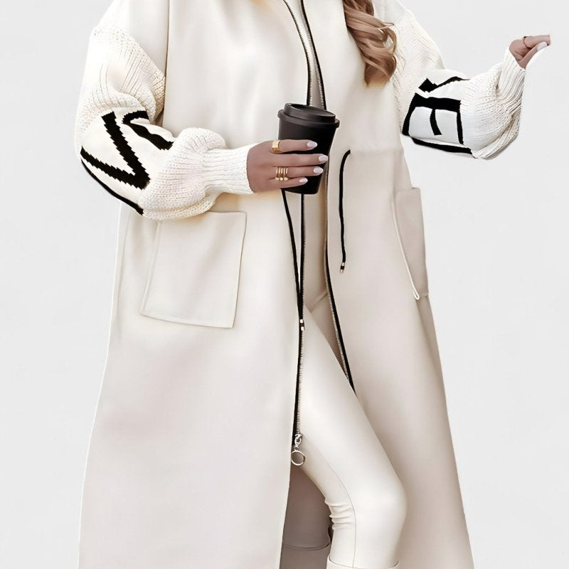 Rosa™ | Casaco - cardigan elegante com capuz - | Benedita Lisboa