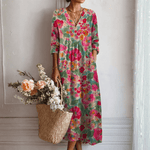 Rosa™ | Vestido Floral Elegante - Vestido | Benedita Lisboa