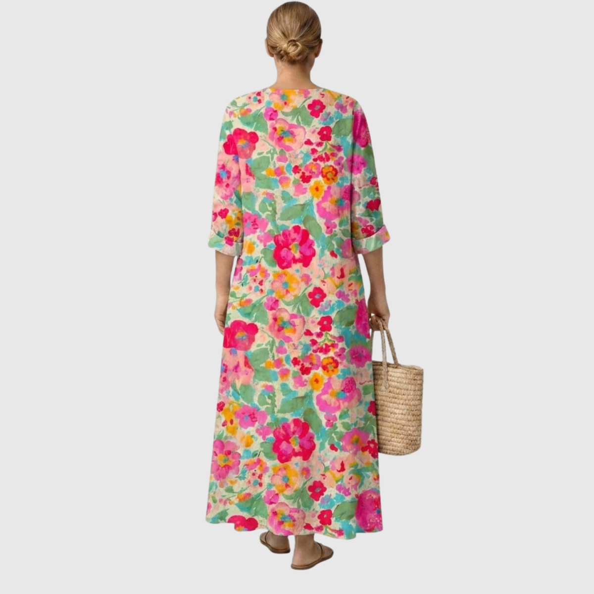 Rosa™ | Vestido Floral Elegante - Vestido | Benedita Lisboa