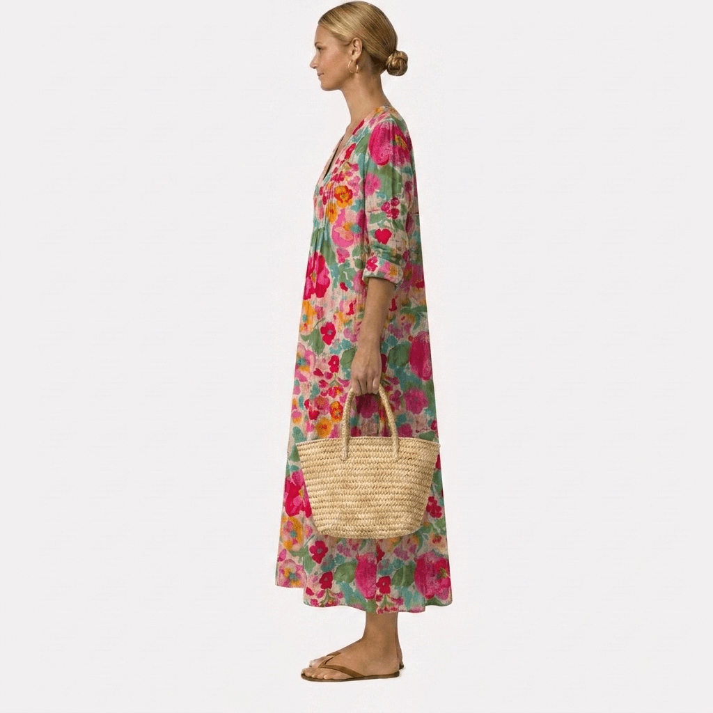 Rosa™ | Vestido Floral Elegante - Vestido | Benedita Lisboa