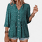 ROSALIE™ – Blusa Babydoll com Renda Floral Boho - | Benedita Lisboa