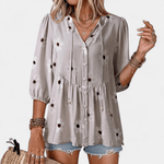 ROSALIE™ – Blusa Babydoll com Renda Floral Boho - | Benedita Lisboa