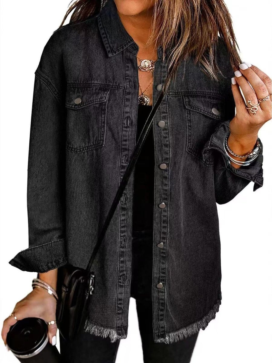 ROXANE™ | Jaqueta Jeans Clássica para o Dia a Dia - | Benedita Lisboa
