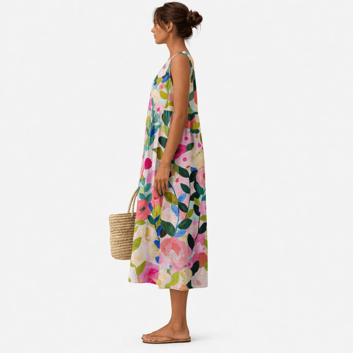 Rute™ | Vestido Midi para o Dia a Dia - Vestido | Benedita Lisboa