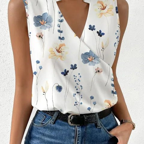 Salete™ | Top suave com decote em V para senhora - | Benedita Lisboa
