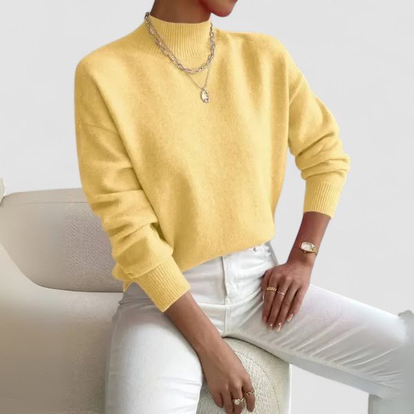 Sam™ | Camisola de Gola Alta Clássica - | Benedita Lisboa