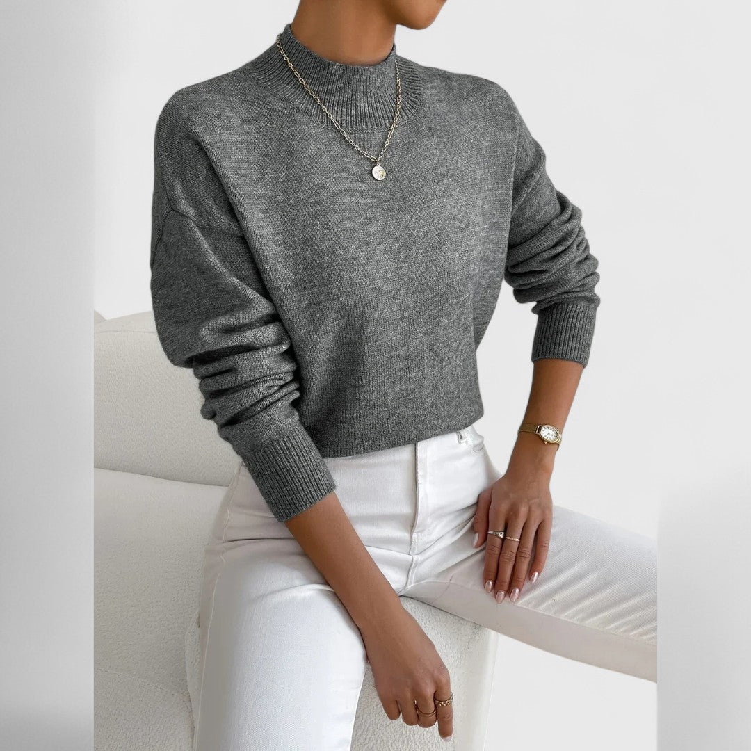 Sam™ | Camisola de Gola Alta Clássica - | Benedita Lisboa