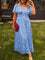 Sandra™ | Vestido maxi elegante com decote em V - | Benedita Lisboa