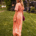 Sandra™ | Vestido maxi elegante com decote em V - | Benedita Lisboa