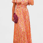 Sandra™ | Vestido maxi elegante com decote em V - | Benedita Lisboa