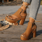 Sapatos Casuais de Verão com Salto Chunky Abertos - | Benedita Lisboa