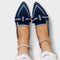 Sapatos femininos planos com design de nó - | Benedita Lisboa