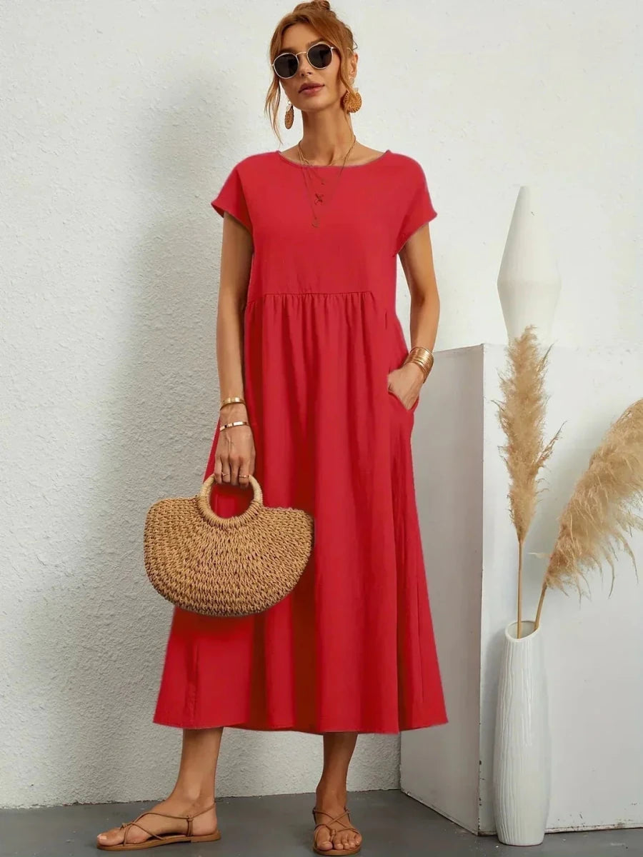 Sara™ | Vestido de Algodão Super Elegante e Confortável - | Benedita Lisboa