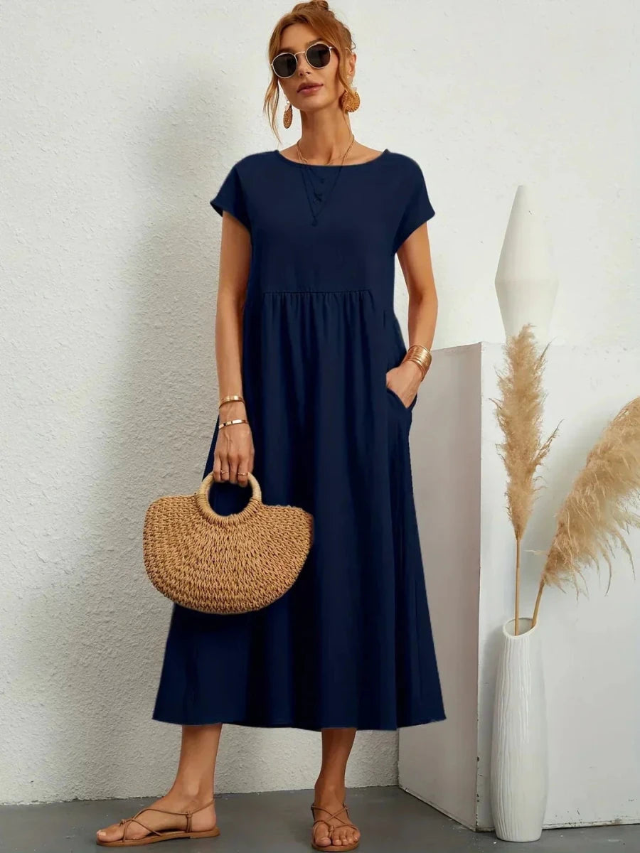 Sara™ | Vestido de Algodão Super Elegante e Confortável - | Benedita Lisboa