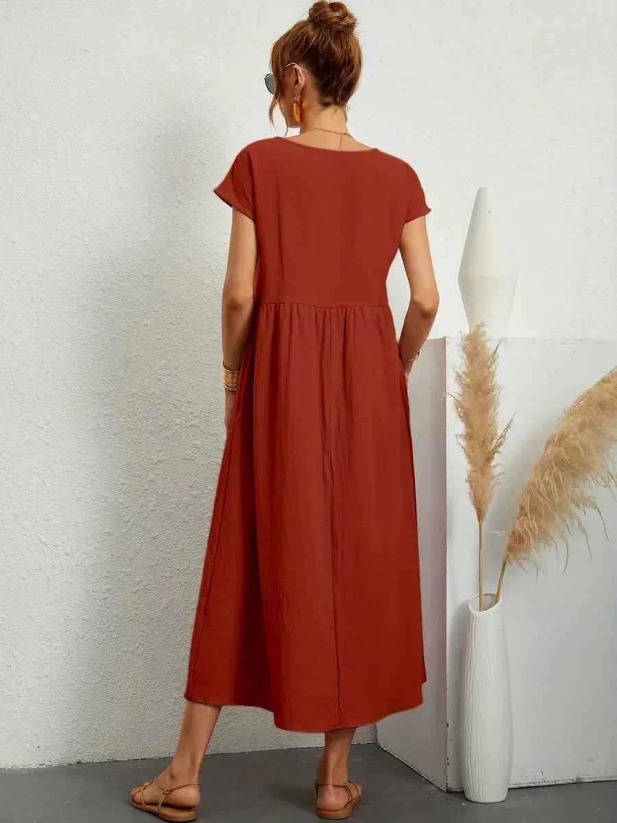Sara™ | Vestido de Algodão Super Elegante e Confortável - | Benedita Lisboa