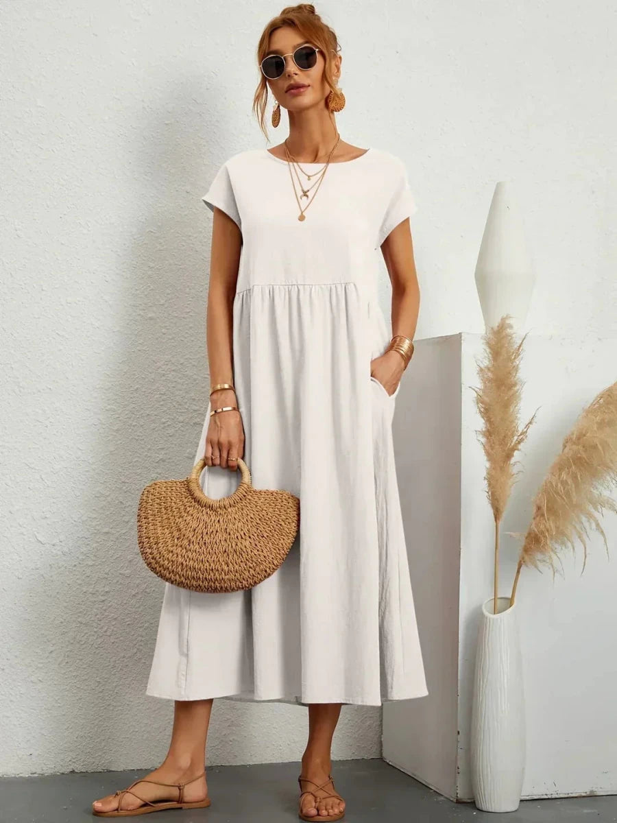 Sara™ | Vestido de Algodão Super Elegante e Confortável - | Benedita Lisboa