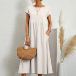 Sara™ | Vestido de Algodão Super Elegante e Confortável - | Benedita Lisboa
