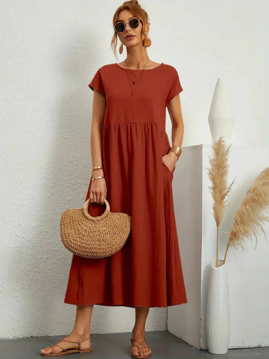 Sara™ | Vestido de Algodão Super Elegante e Confortável - | Benedita Lisboa