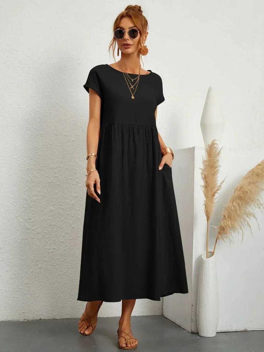 Sara™ | Vestido de Algodão Super Elegante e Confortável - | Benedita Lisboa