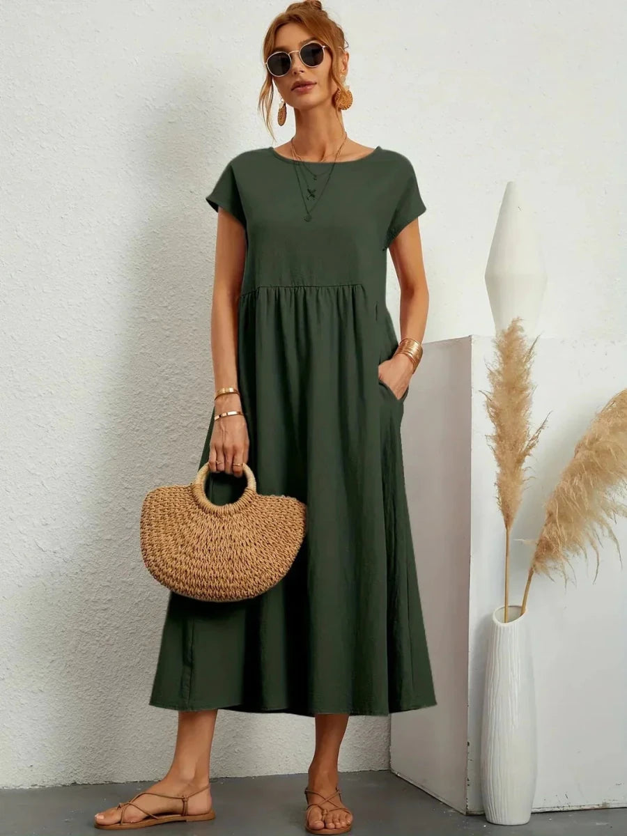 Sara™ | Vestido de Algodão Super Elegante e Confortável - | Benedita Lisboa