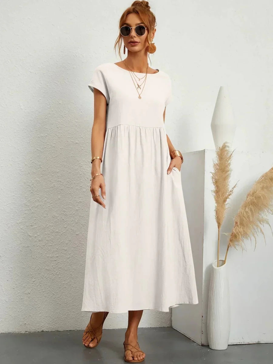 Sara™ | Vestido de Algodão Super Elegante e Confortável - | Benedita Lisboa