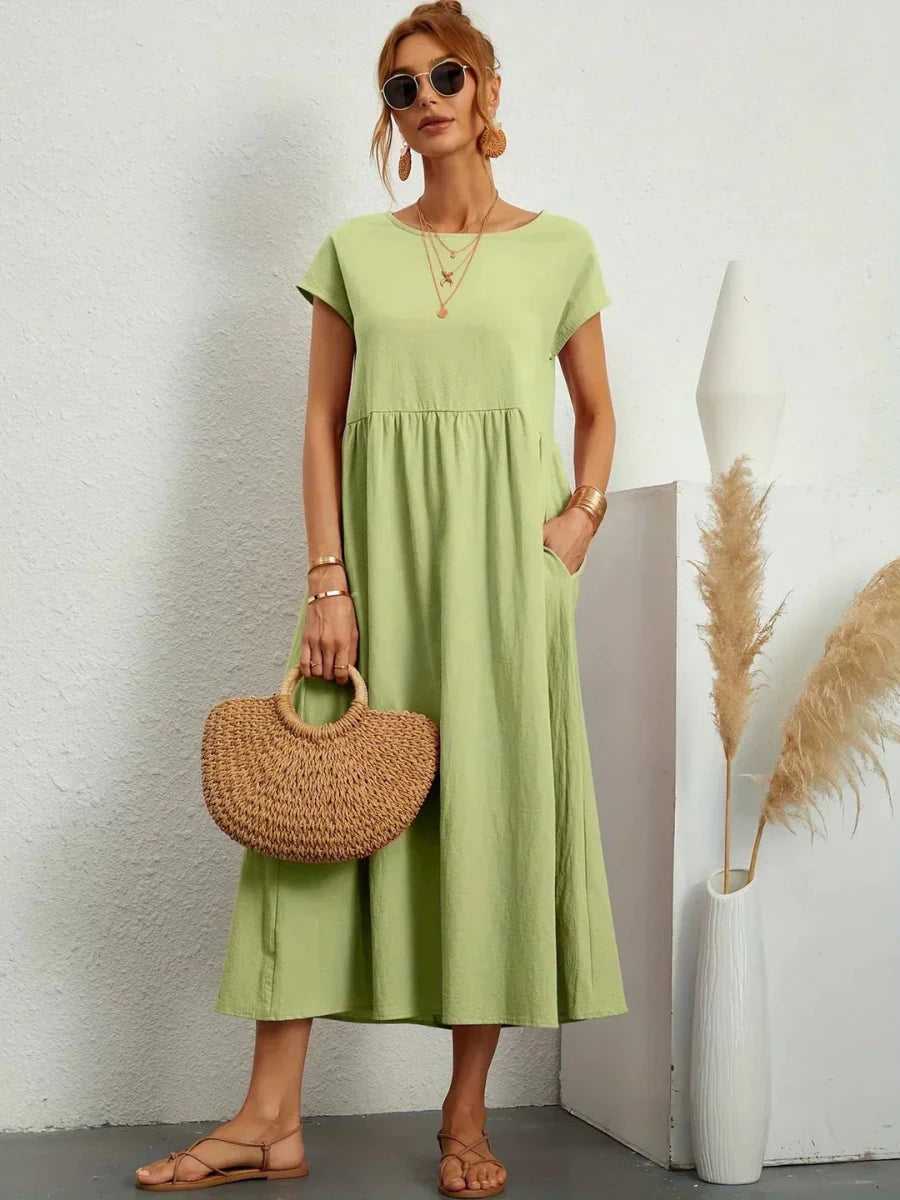 Sara™ | Vestido de Algodão Super Elegante e Confortável - | Benedita Lisboa