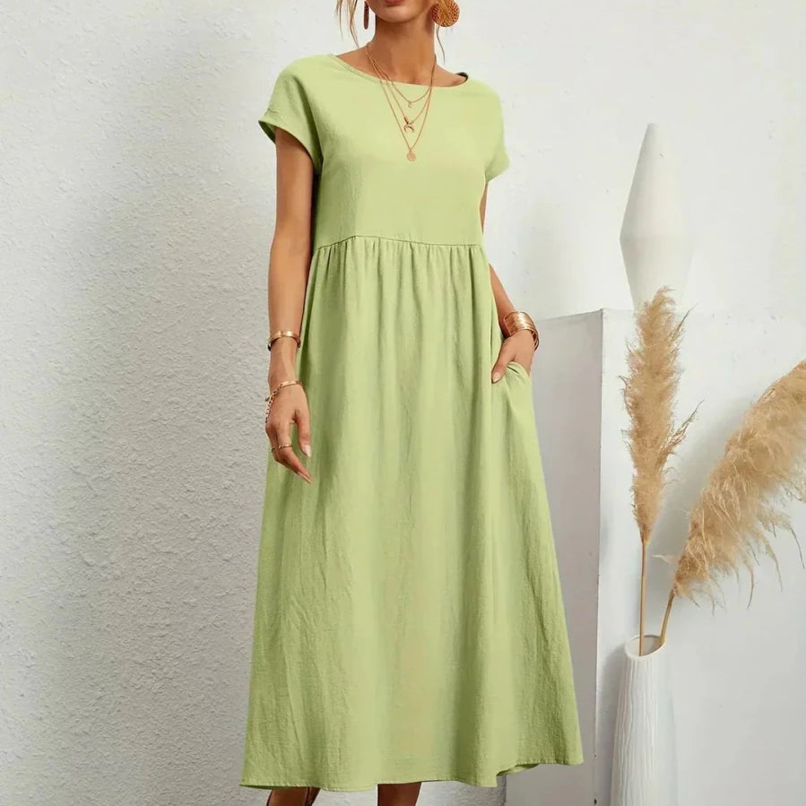 Sara™ | Vestido de Algodão Super Elegante e Confortável - | Benedita Lisboa
