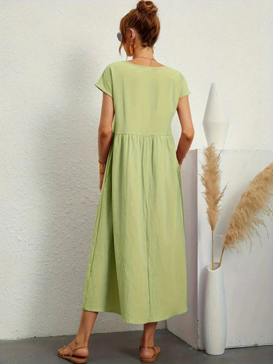 Sara™ | Vestido de Algodão Super Elegante e Confortável - | Benedita Lisboa