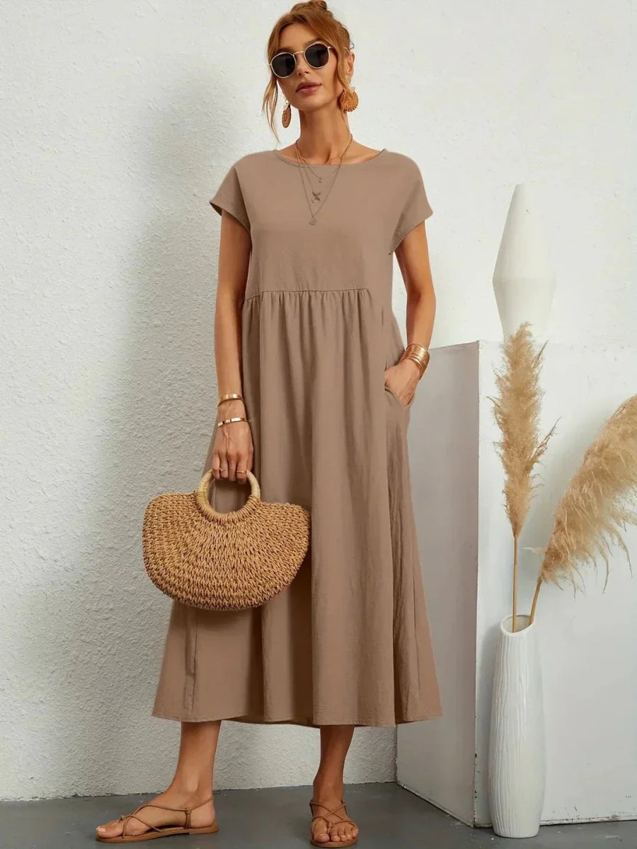Sara™ | Vestido de Algodão Super Elegante e Confortável - | Benedita Lisboa