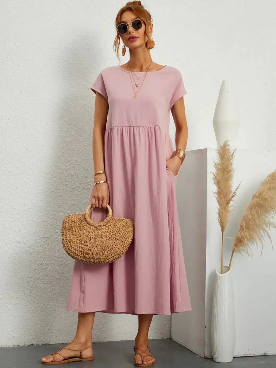 Sara™ | Vestido de Algodão Super Elegante e Confortável - | Benedita Lisboa