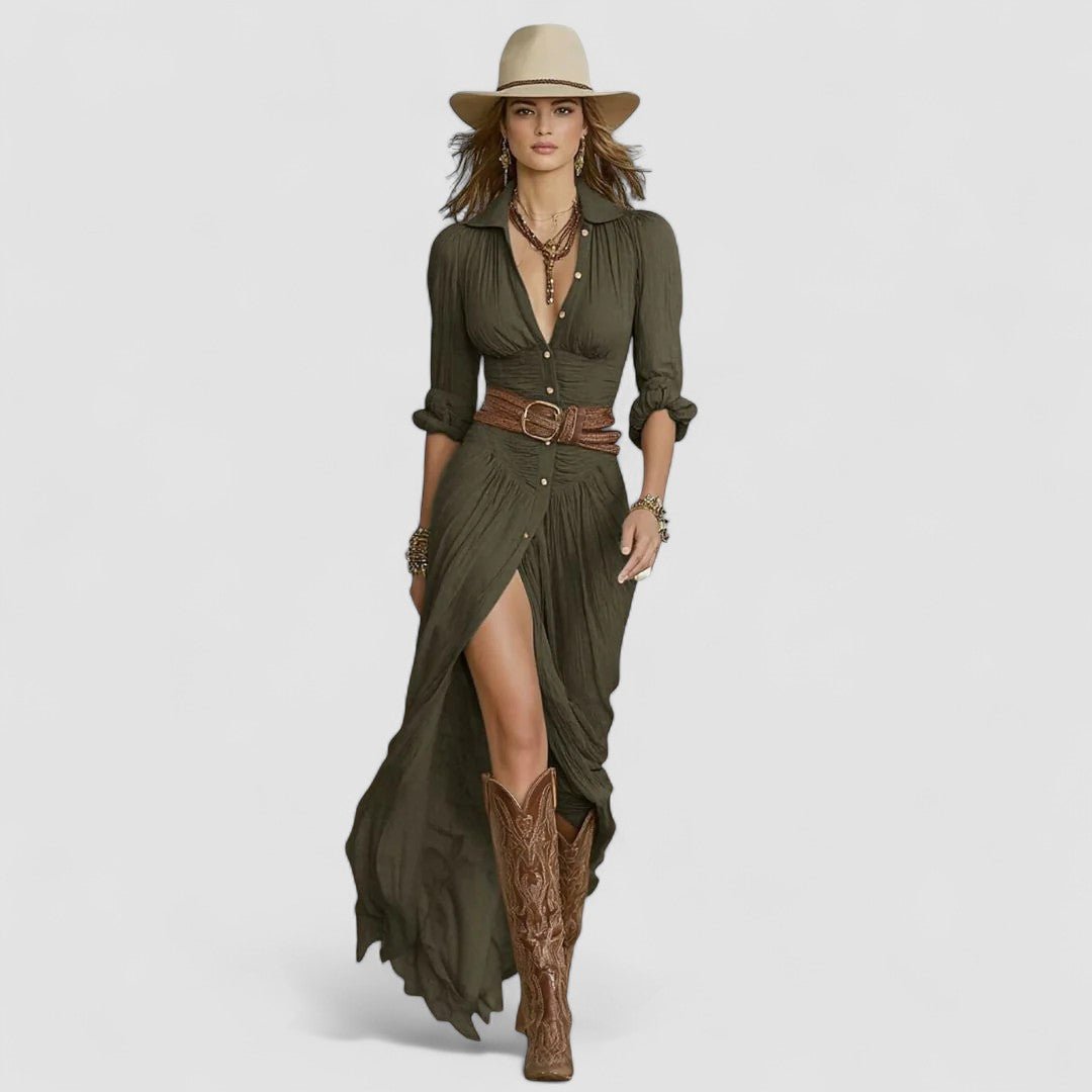 Sara™ | Vestido Maxi Chique - | Benedita Lisboa