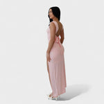 Sarella™ | Vestido comprido com costas abertas e laço - | Benedita Lisboa
