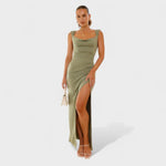 Sarella™ | Vestido comprido com costas abertas e laço - | Benedita Lisboa
