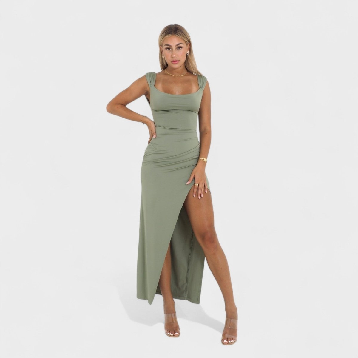Sarella™ | Vestido comprido com costas abertas e laço - | Benedita Lisboa