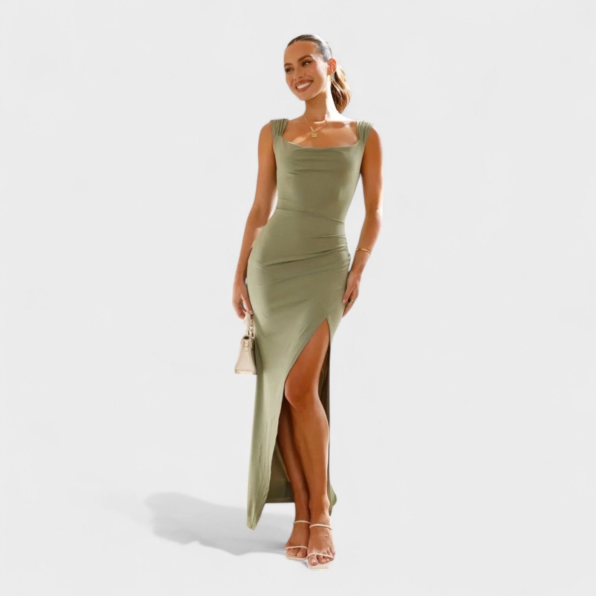 Sarella™ | Vestido comprido com costas abertas e laço - | Benedita Lisboa
