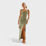 Sarella™ | Vestido comprido com costas abertas e laço - | Benedita Lisboa