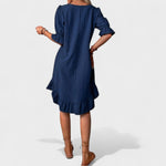 Sassa™ | Vestido casual com folhos - | Benedita Lisboa