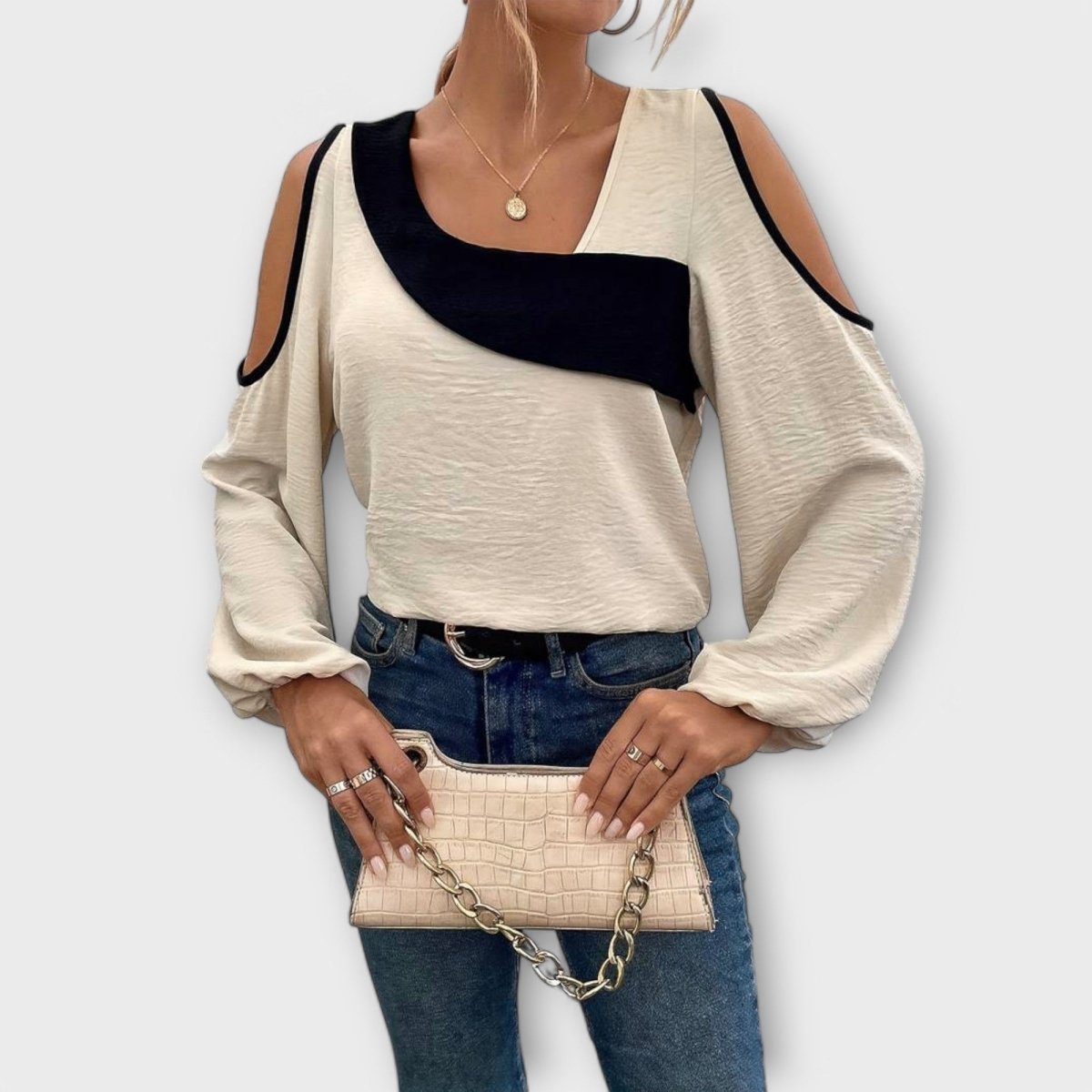 Scarlett™ | Blusa com decote quadrado - | Benedita Lisboa