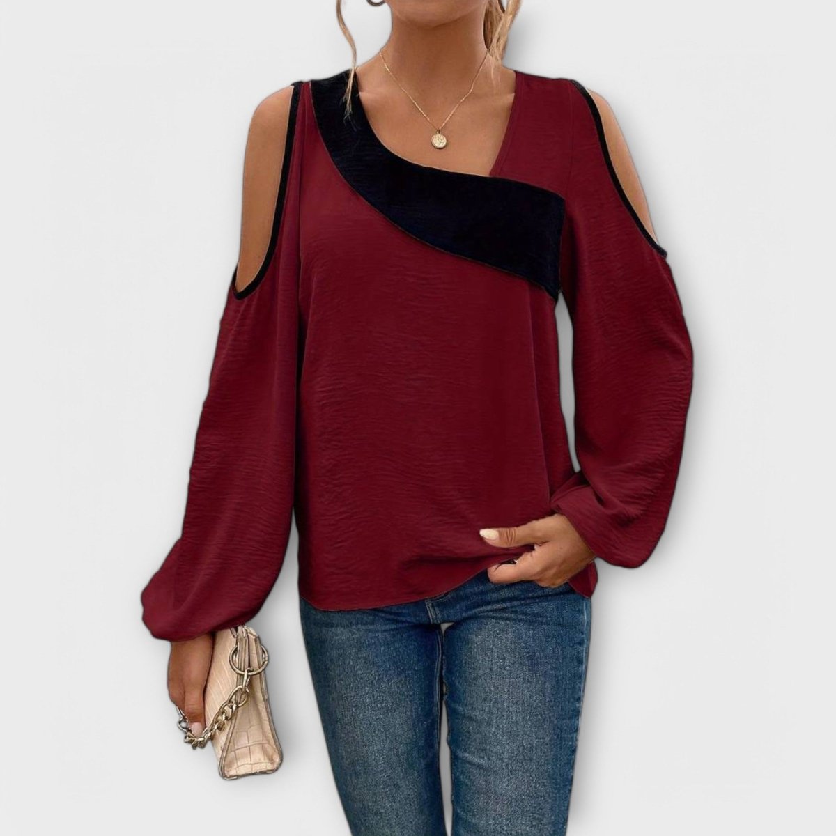 Scarlett™ | Blusa com decote quadrado - | Benedita Lisboa